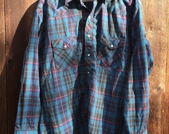 Wrangler Plaid Western Shirt