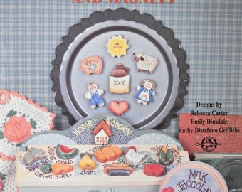 Little Whittles Kitchen Decor and Magnets Decorative Painting Book by Provo Craft, Vintage 1995 Refrigerator Magnets Patterns