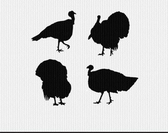 turkey svg dxf file stencil frame silhouette cameo cricut clip art commercial use