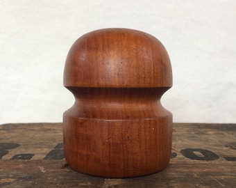 Vintage Mid Century Teak Salt Shaker