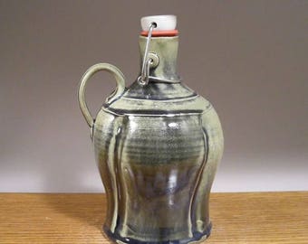 32 ounce, Beer Growler , Craft Beer Growler , Handmade Growler , Ceramic Growler , To Go Beer , Flip Top Growler