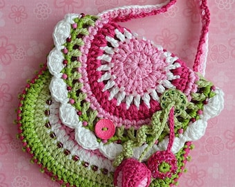 Crochet pattern - Flower purse by VendulkaM, digital pattern, DIY/PDF