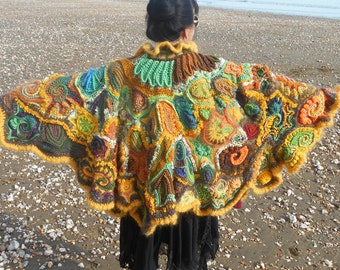 Freeform Crochet Poncho