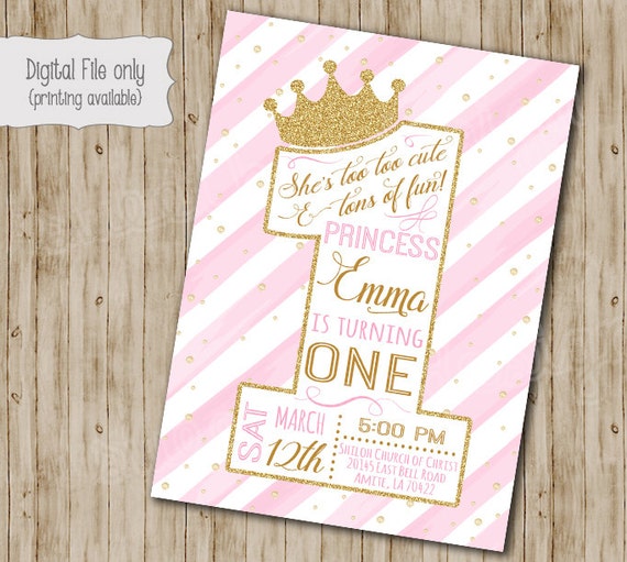 first princess birthday invitation gold glitter birthday princess bday invitations