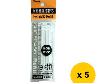 5 Packs - Pentel CLIC ZER80 Eraser Refills for ZE80/ZE81