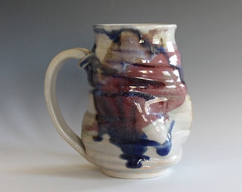 Handmade Coffee Mug TWISTED, 16 oz, Ceramic Coffee Mug, handthrown ceramic mug, stoneware pottery mug, unique coffee mug
