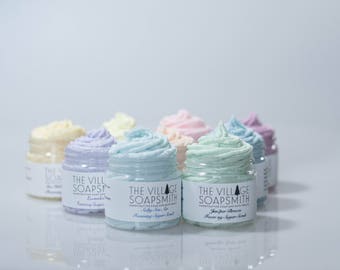 Foaming Sugar Scrub, Whipped Sugar Scrub, Foaming Body scrub, exfoliating scrub, Body Frosting