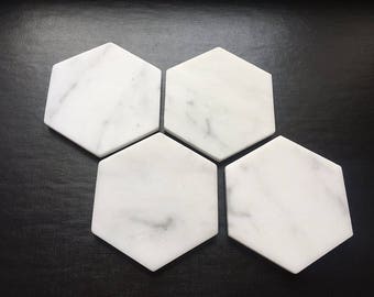 SALE ** Italian Marble Coasters ** Set of 4 **
