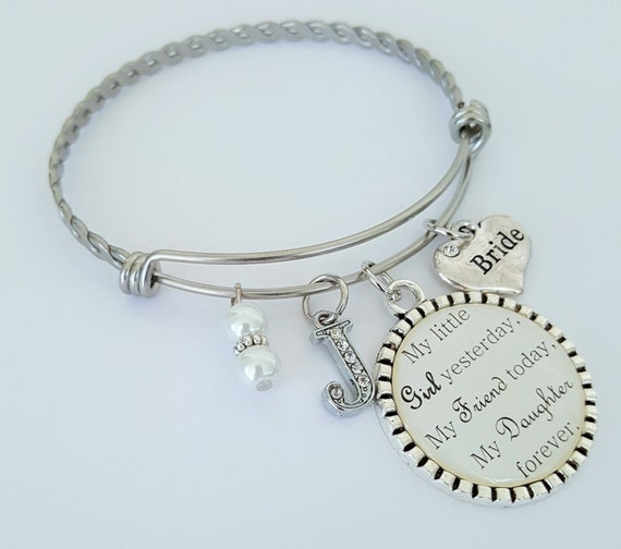 Bride Gift / Gift for Bride / Gift for Bride from Mom / Dad / Wedding Keepsake / Bride Gift from Mom / Dad / Bride Bangle Bracelet