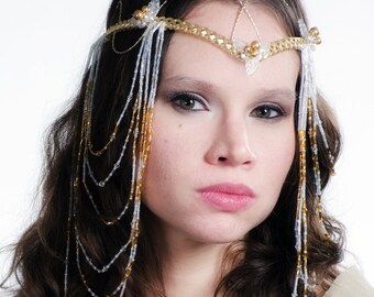 Art Nouveau Elven Boho Wedding Headdress Tiara LOTR Arwen Cosplay Costume Crown