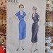 Vogue 7507 - 1951 Stylish Misses' Slim Dress Sewing Pattern Size 20, Bust 38", 1950's, 9 Pieces