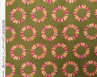 Acacia Pineapple Slices olive Tula Pink fabric Fat Quarter yard or more OOP HTF
