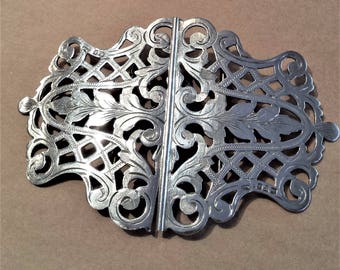 Edwardian Sterling Silver Belt Buckle