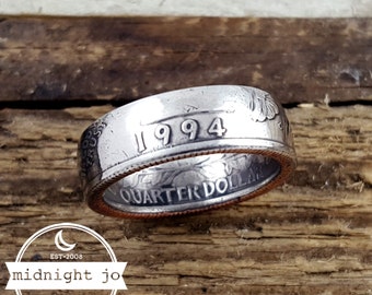 1994 Coin Ring - 1994 Quarter Ring - US Coin Rings - 1994 Jewelry - 1994 Ring - Unique Birthday Gift - Anniversary Gift - Coin Jewelry