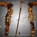 Forest Fairy Wooden Walking Cane stick Naked girl Fantasy 