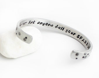 Inspirational Gift, Never Let Anyone Dull Your Sparkle, Inspirational Bracelet, Back to School, Graduation, Kids Jewelry, Kid Girl Gift