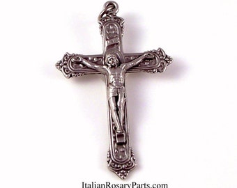 Deluxe Victorian Style Rosary Crucifix | Italian Rosary Parts Religious Supply