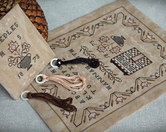 Hannah Smith Sampler / Primitive sampler / Cross stitch pattern / PDF