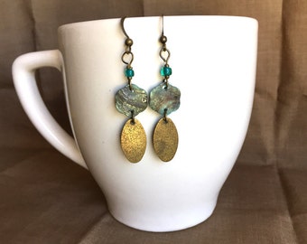 On The Beach... Extreme Decaf Earrings .. FREE U.S. SHIPPING