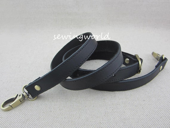 black leather purse straps