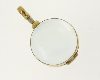 Gold Locket Necklace, Glass Locket Pendant, Brass - for Relics, Mementos, Keepsakes, Photos
