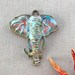 Rustic Elephant Pendant, Verdigris Handmade Elephant, Copper Turquoise Elephant, Indian Boho Elephant Pendant, Amai, Dry Gulch #2238
