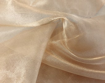 Gold silk and metal organza remnant