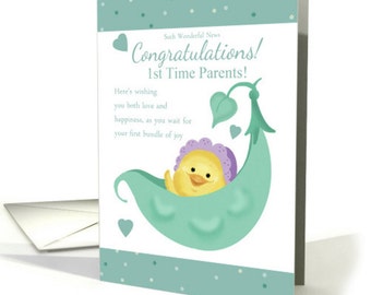 1st Time Parents | Pregnancy Congratulations card | Cute Cards For 1st Time Parents.