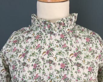 Liberty Floribunda dress with small frill collar