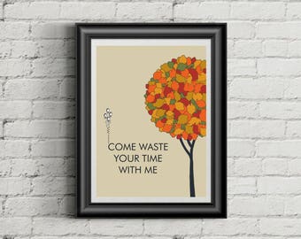 PHISH Inspired Phan Art Poster Print | 11 x 14 | Waste | Lyric Art | Home Decor | Wall Art