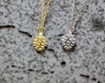 Tiny Pinecone necklace/ woodland necklace / forest necklace / nature necklace