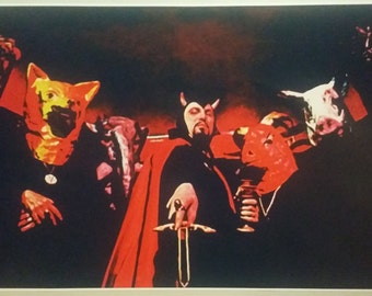 Church of Satan Anton LaVey with Disciples GIANT WIDE 42" x 24" Poster Art Baphomet Evil 666