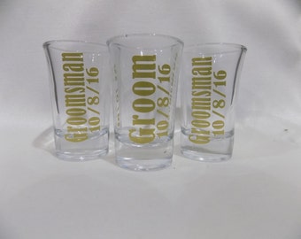 Personalized Shot Glasses, Bachelorette Shot Glass, Spring Break, Wedding Shot Glass, Bridal Party Gift, Bridesmaid, Wedding Favor
