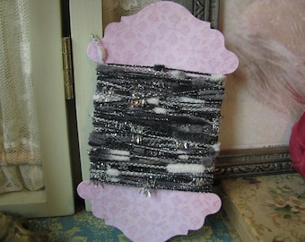 Sparking Silver Black Gray White Yarn Trim Scrapbook Junk Journals Mini Albums Tags Mixed Media Art Supplies Paper Craft Supplies