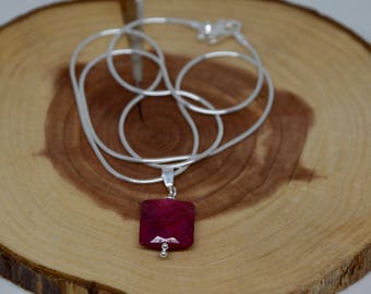 July Birthstone Necklace/Ruby