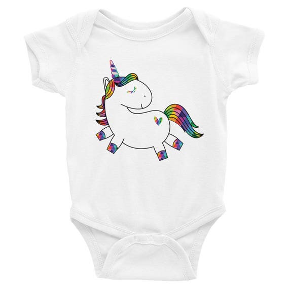 Unicorn Baby Onesie - Infant Apparel - Colorful Unicorn - Cute Unicorn Onesie, Baby Shower Gift, Baby Girl Gift, Unicorn Baby Clothes