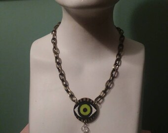 FREE SHIPPING! Handmade evil eye necklace