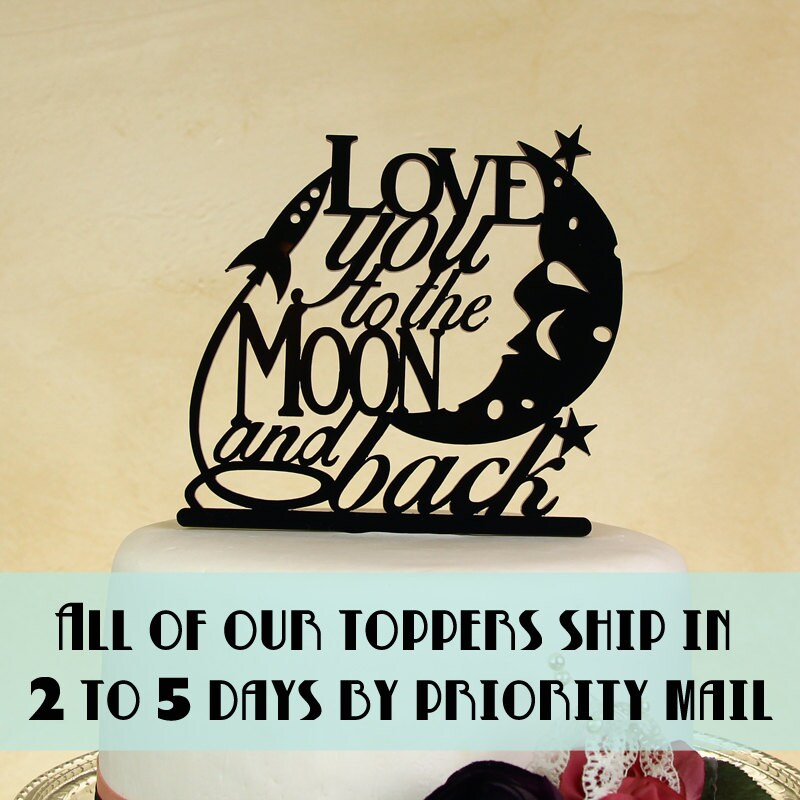 Download Wedding cake topper Love You to the Moon and Back