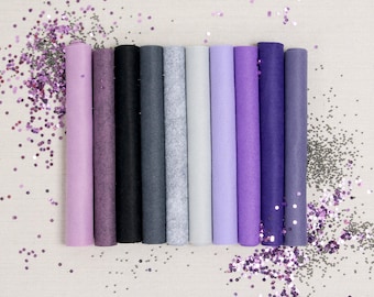 Wool felt // Galaxy Palette // Merino felt // felt assortment, felt collection, purple felt, wool felt fabric, pantone color of the year