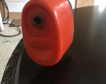 Vintage 1960s Red Bulldog Pencil Sharpener