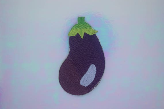 Eggplant Emoji Iron on Patch