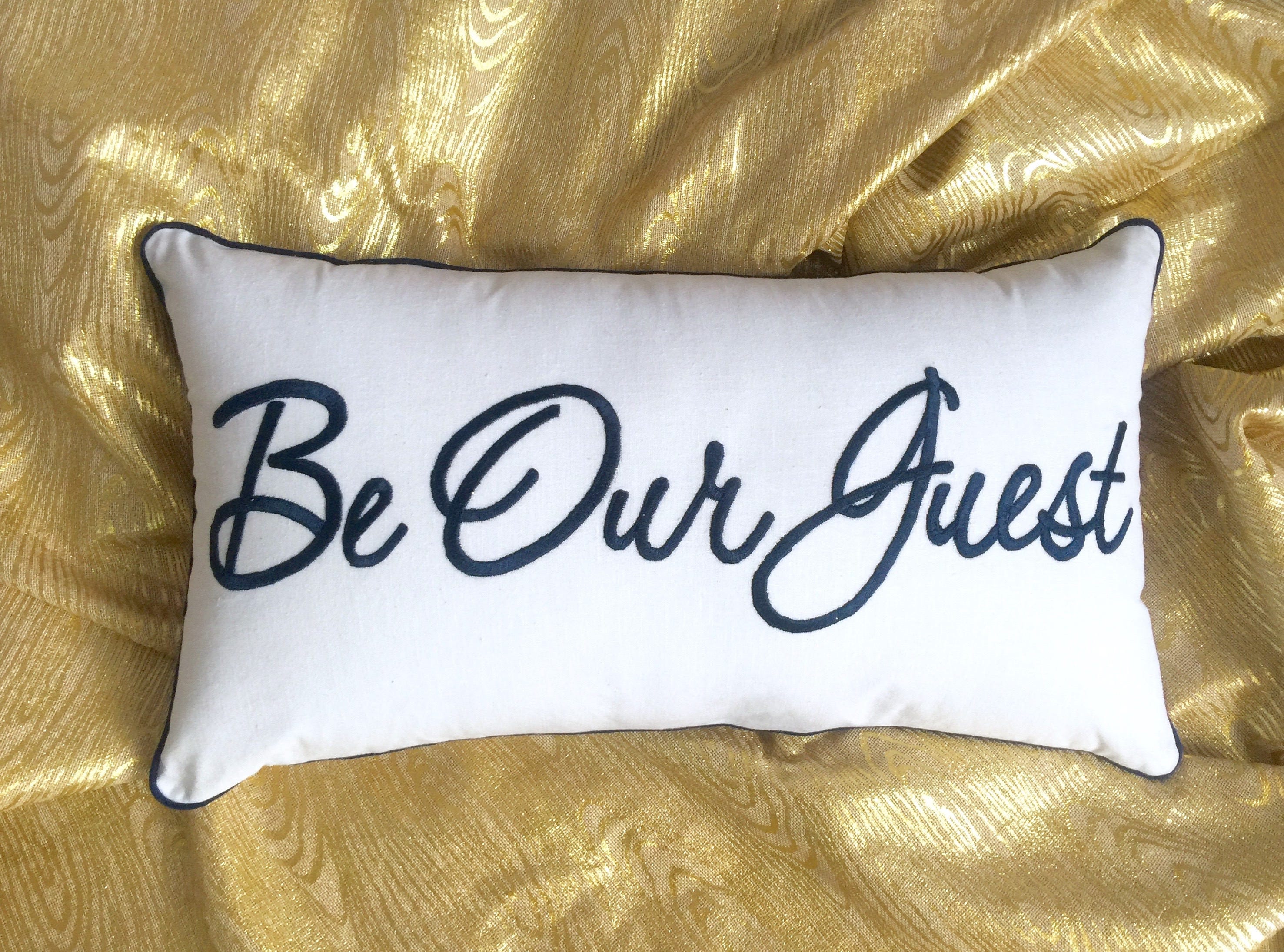 30 OFF Sale Be Our Guest Pillow Embroidered Guest Room Pillow