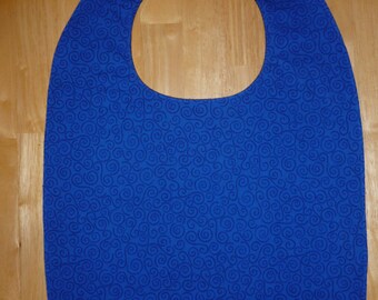 Adult bib / Clothes protector / Special needs bib / Blue
