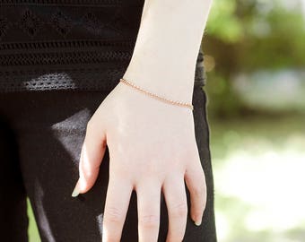 Christmas Rose Gold Bracelet Mom Sister Gift Girtlfriend Daugther Friends Gift Idea Golden Bracelets Valentine's Day Chain Bangles Fashion