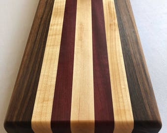 Walnut Maple & Bloodwood Bread Board