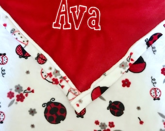 Personalized Embroidered Plush Baby Blanket