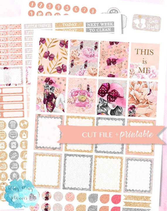 planner girl stickers digital planner stickers fashion