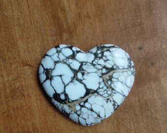 Natural Magnesite Heart Cabochon