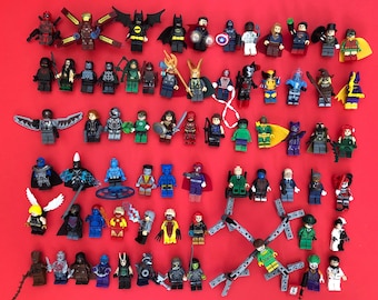 Superhero minifigures Marvel DC comic superman Spider-Man batman guardians of galaxy avengers joker wonderwoman Dr. Strange Falcon supergirl