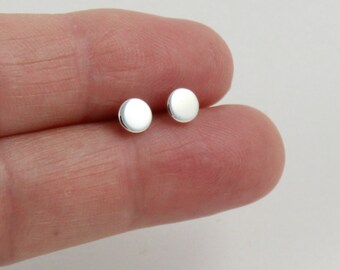 Dot stud earrings | Silver studs | Tiny silver earrings | Small silver studs | Round earrings | Circle stud | Mix match studs | Unisex studs